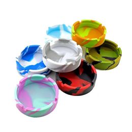 Camouflage Camouflage Cenaire Round SILE TRAY PATINE PORTABLE ANTI-SCALDING SOPPORTS DE CIGRACULAIRES RÉUSABLE DROP DIVRO