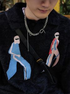 Collier tendance culturelle asie-pacifique, chaîne enveloppée, cercle à pampilles, sud-coréen, mi-long, accessoires de charme à la mode