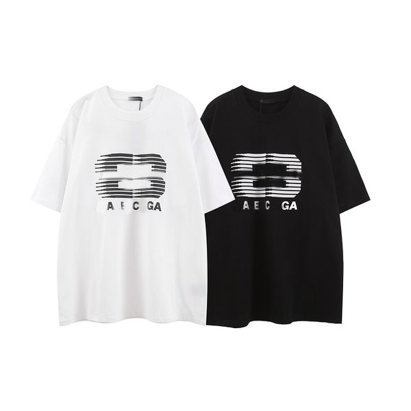 camiseta de camiseta de diseñador de tamaño asiático mms mms con tapa de manga corta con estampado monogramado para hombres ropa de hip hop 6688