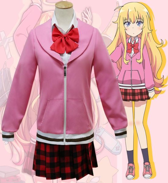 Taille asiatique Japon Anime Gabriel Dropout Tenma Gabriel White Cosplay Costume Girl Party Party Full Set8016151