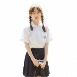 Aziatische Uniform Middelbare School Student Chinese School Sailor Jk Seifuku XS-3XL Meisjesuniformen Set Marine Geplooide Rokken Kleding Japans C3rX #