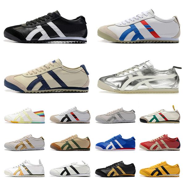 Asic Chaussures de course de luxe Tiger Mexico 66 Baskets Hommes Femmes Vintage Top Qualité Noir Blanc Or Argent Designer Baskets Femme Randonnée Jogging Marche En Plein Air