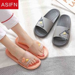 Asifn été dames mignon fruits maison pantoufles femmes maison mignon dessin animé diapositives intérieur antidérapant étudiants Eva chaussures Claquette homme J220716