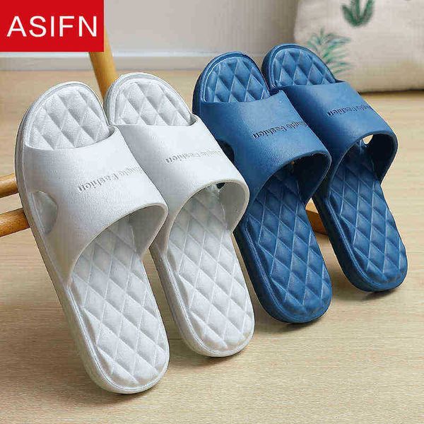 Asifn été pantoufles maison diapositives intérieur hommes bain ménage couple salle de bain antidérapant femmes massage mâle chaussures grandes tailles J220716