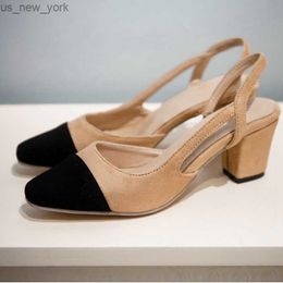 ASILETO grande taille 33-46 sandale femmes talons hauts chaussures d'été femme bout pointu sans lacet Patchwork noir beige sandalias S1152 L230518