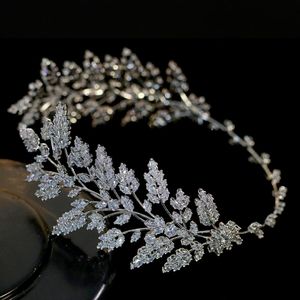 Hairjewelry mode dames haar met bruidsjuwelen tiara bruiloft hoofdband sieraden hoofdband zirkonia crystal crown