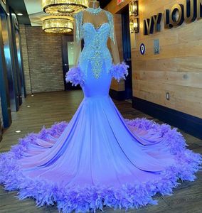 Aso Blackless Ebi Arabisch Mermaid Prom Dresses kristallen avond formeel feest tweede receptie verjaardag verlovingsjurken jurken jurk zj