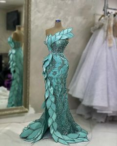 Aso Ebi 2023 arabe sirène luxueuse Robe de bal cristaux perles soirée formelle fête deuxième réception anniversaire robes de fiançailles robes Robe de soirée SH021
