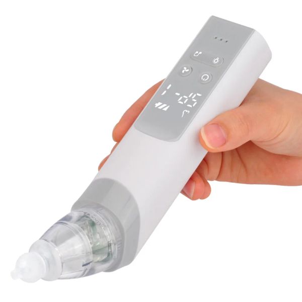 Aspirateurs # bébé aspirateur nasal Aspiratrice électrique Nez nettoyant de nez avec 3 conseils en silicone forces d'aspiration lampe de poche intégrée et de la musique