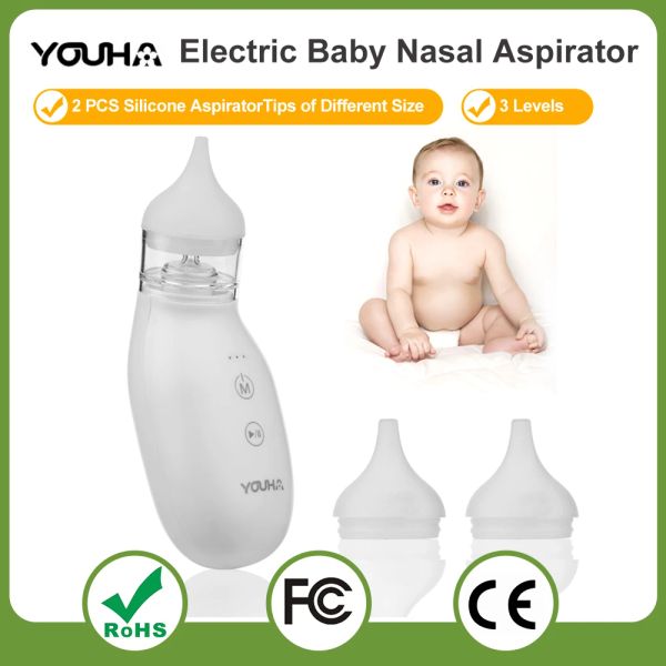 Aspirateurs # youha bébé aspirateur nasal en silicone aspirable aspirable enfant nez nettoyeur de sécurité pour la santé à faible bruit de nez de nez