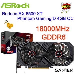 Asrock amd radeon rx 6500 xt Phantom Gaming D 4GB OC RX 6500XT GDDR6 64-bit 6nm Nieuwe GPU-ondersteuning AMD Intel Desktop Motherboard