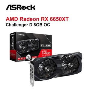 ASRock AMD Radeon RX 6650 XT Challenger D 8 go OC carte vidéo RX 6650XT GDDR6 128bit cartes vidéo GPU carte graphique de bureau