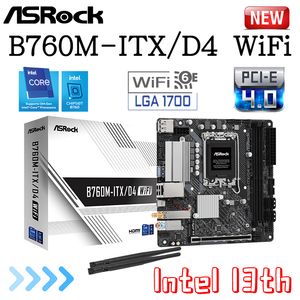 Asrock b760m-itx/d4 wifi lga 1700 moederbord ddr4 64GB 5333MHz ondersteuning Intel 13e 12e gen cpu pcie 4.0 m.2 Maatschappij nieuw