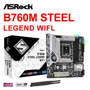 ASRock B760M Steel Legend WiFi LGA 1700 DDR5 4800 Micro ATX Moederbord 128GB SATA 6Gb/s Ondersteuning Intel 13/12e Core Placa Mae