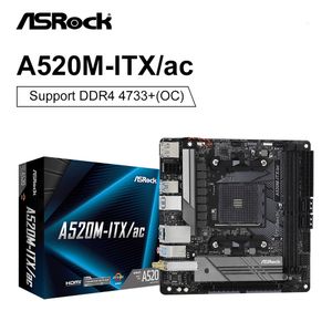 ASROCK Nieuwe A520M-ITX/ac Moederbord AMD A520 DDR4 AM4 64GB Ondersteuning AMD Ryzen 5 5500 5600 5600G CPU processor Wifi placa me