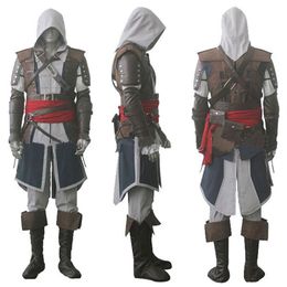 Assassin's Creed IV 4 zwarte vlag Edward Kenway cosplay kostuum hele set op maat gemaakte Express 248G