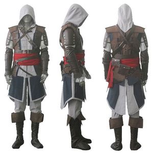 Assassin's Creed IV 4 zwarte vlag Edward Kenway cosplay kostuum hele set op maat gemaakte Express 272B