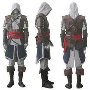 Assassin's Creed IV 4 zwarte vlag Edward Kenway cosplay kostuum hele set op maat gemaakte Express 207N