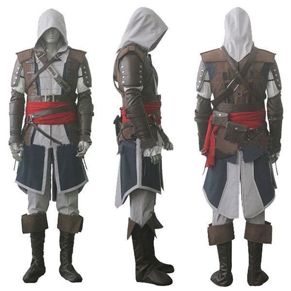 Assassin's Creed IV 4 drapeau noir Edward Kenway Costume de Cosplay ensemble complet sur mesure Express 3148