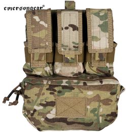 Bolsa trasera de asalto, bolsa de accesorios para Panel, mochila MOLLE para chaleco táctico, portador de placa, caza Airsoft de Emersongear