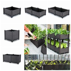 Montage groenten groeien pot verhoogde tuinbed groenten plantenkast Grote rechthoekige bloempotten binnen balkon gewas plantenbakken 240415