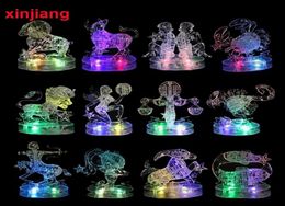 Assemblage Horoscoop 3D Crystal Puzzle Flashing Led Light Kids 12 Constellations Horoscoop Jigsaw Puzzle Toys For Kids Gifts Y20046506907