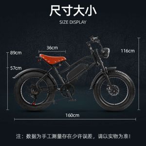 Aider Inch 20 Mountain Off-Road Commuting, vélos, vélos de scooters pour adultes, hommes et femmes, Lithium-ion Wide Tire Speed Electric