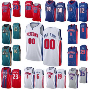 Association Basketball Déclaration imprimée City Hamidou Diallo Jersey 6 Jaden Ivey 23 Cade Cunningham 2 Killian Hayes 7 Saddiq Bey 41 Cory