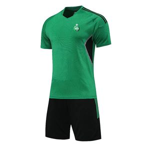 Association Sportive de Saint-Etienne Trainingspakken voor heren zomer Buitensporten trainingsshirt sportpak met korte mouwen vrijetijdssportshirt