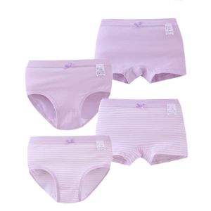 Assorted Slips en BoyShort Set (Pack of 4) Girls ''s Family Union Skin Comfort Cotton Cotton Underwear