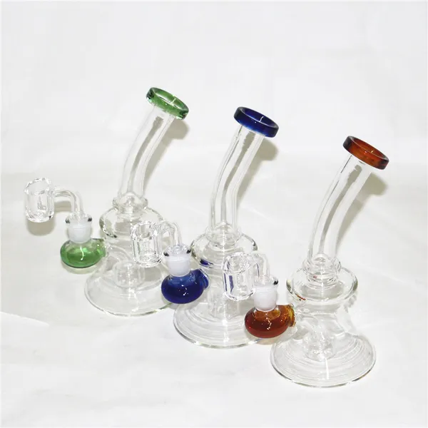 Surtido de colores Multi Glass Beaker Bong Hookah Tubería de agua Botellas de agua de vidrio Dab Rig