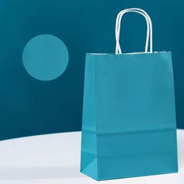 Diverse maten Brown Kraft Paper Custom Logo Bags verwerkt perfect voor kleine bedrijven shopping parties cadeaus Z141