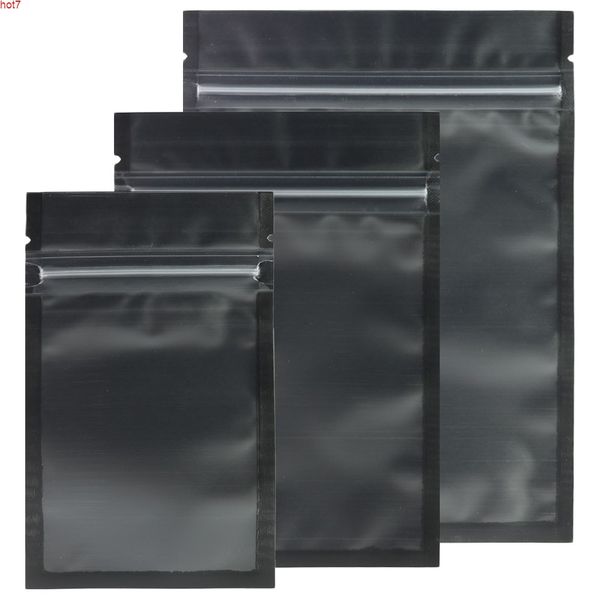 Tailles assorties Mat Clear / Noir / Noir Sacs à glissière à glissière 100pcs PE PE PLASSE PLASTIQUE PACKAGE BAGHIGH QTY QTY