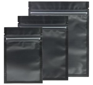 Tailles assorties sacs de verrouillage zip clearblackblack mate 100pcs pe plastique placle plate ziplock sac 2010224409269