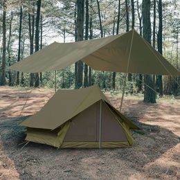 Exquise Outdoor Camping Stormbestendig bergbekleding Tent draagbare A-vormige huttent verdikte dakranden tent luifel 240327