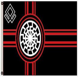 Astany Kreigsmarine Odal Rune Sonnenrad Bandera con Sun Negro 3x5ft Banner Bandera con arandelas de latón 5529659