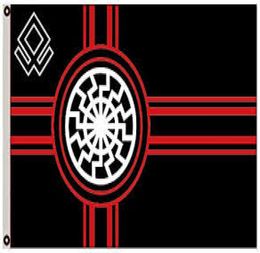 Astany Kreigsmarine Odal Rune Sonnenrad Flag avec Black Sun 3x5ft Banner Drapeau avec œillets en laiton 6175819