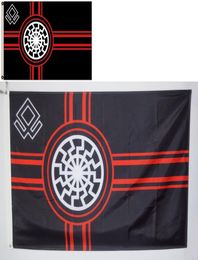 Astany Kreigsmarine odal rune sonnenrad vlag met zwarte zon 3x5ft 150x90cm bannervlag met messing doorvoertules 3364228