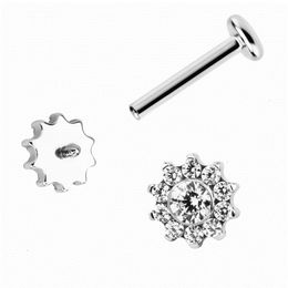 ASTM 36 14G 16G Rosca interna Labert Lip Percing Ear Tragus Cartilalges Stud Body Jewelry 240110