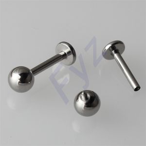 ASTM 36 filetage interne Labret lèvre Piercing 14G 16G 18G oreille Cartilage Helix Tragus Stud bijoux de corps 240110