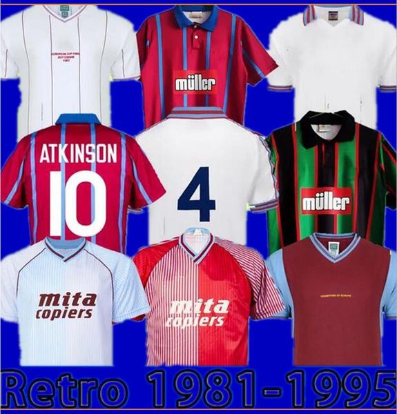 Aston Villaes maillots de football rétro à domicile 1981 1994 1995 McGrath Yorke Milosevic SOUTHGATE EHIOGU vintage classique édition spéciale maillot de football