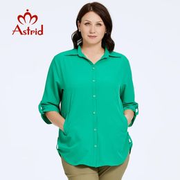 Astrid Autumn Womens Shirt Blouses 2023 Elegant Office Clothing Abing Tshirt Fashion plus taille Tee Tee Women Tops 240426