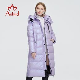Astrid New Winter femmes manteau femmes longue parka chaude tissu lumineux mode veste à capuche grandes tailles vêtements féminins 9510 210203