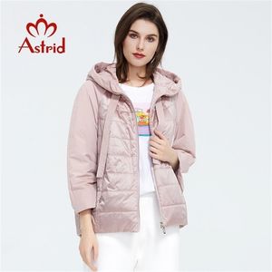 Astrid Printemps Manteau Femmes Outwear Tendance Veste Courte Parkas Casual Mode Femme Haute Qualité Chaud Mince Coton AM-8601 210204