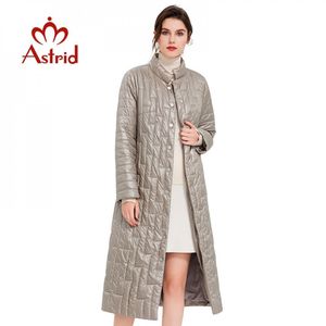 Astrid Printemps Femmes Manteau Chaud Mince Veste En Coton Longue Slim Fit Mode Col Montant De Haute Qualité Tendance Tendance Parka 7215 201026