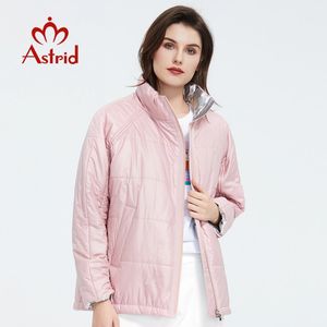 Astrid Spring Femmes Parka Marque Manteau Veste chaude Mince Coton Couleurs vives Court Collier debout ZM3053 201027