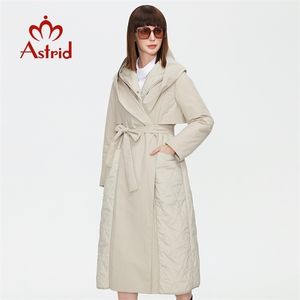 Astrid Dames Herfst Winter Jas Vrouwelijke Parkas Warm Lange Overjas Gevoerde Jassen Hooded Woman Bovenkleding 211011