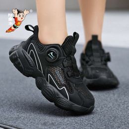 Astro Boy 2024 Single Net Girls 'White Sports Little Black Men et Chaussure pour enfants