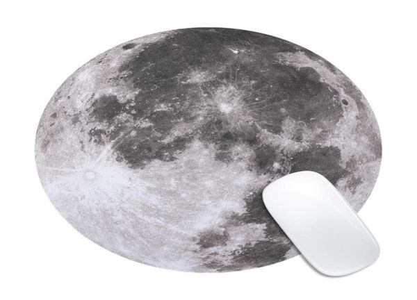 Tapis de souris rond à motif lunaire série Astro, accessoires de bureau à domicile, antidérapant, facile à nettoyer, repose-poignets pour femmes M82368389