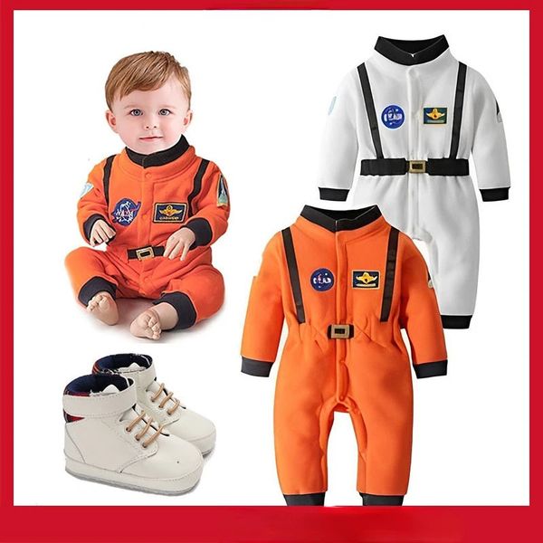 Disfraz de astronauta para bebé niño de 1 año, niño pequeño, fiesta temática de cumpleaños, Cosplay, traje espacial, mameluco de pografía nacida 240122